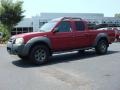 2002 Molten Lava Red Pearl Nissan Frontier XE Crew Cab  photo #2