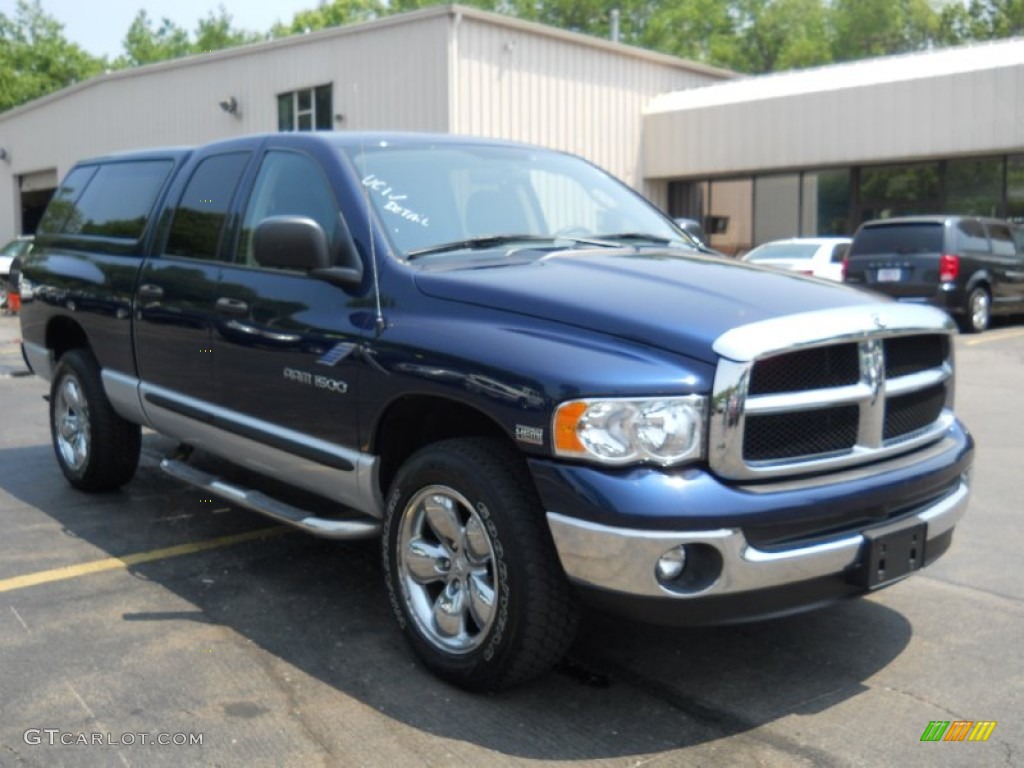 2005 Ram 1500 SLT Quad Cab 4x4 - Atlantic Blue Pearl / Dark Slate Gray photo #16