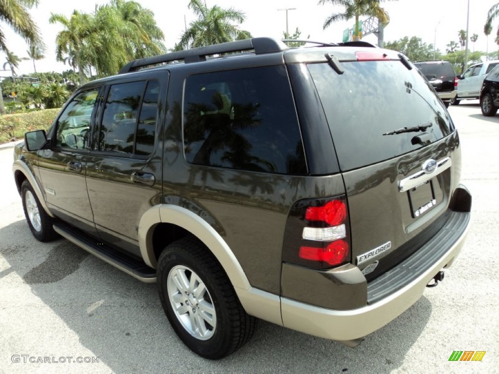 2008 Explorer Eddie Bauer - Stone Green Metallic / Camel photo #9