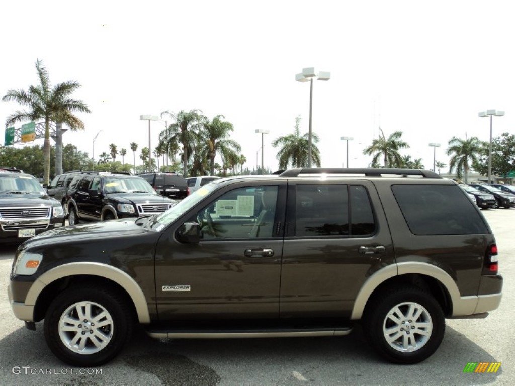 2008 Explorer Eddie Bauer - Stone Green Metallic / Camel photo #10