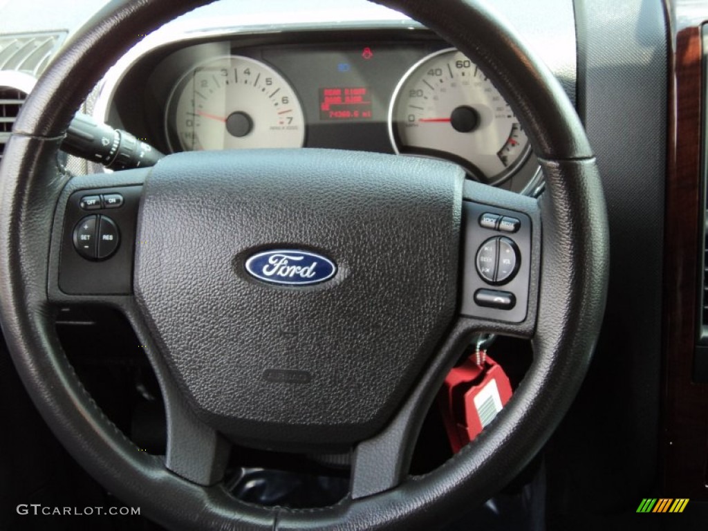 2008 Ford Explorer Limited Black Steering Wheel Photo #50353326