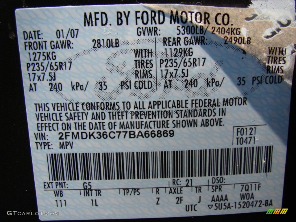 2007 Edge SE - Carbon Metallic / Medium Light Stone photo #28