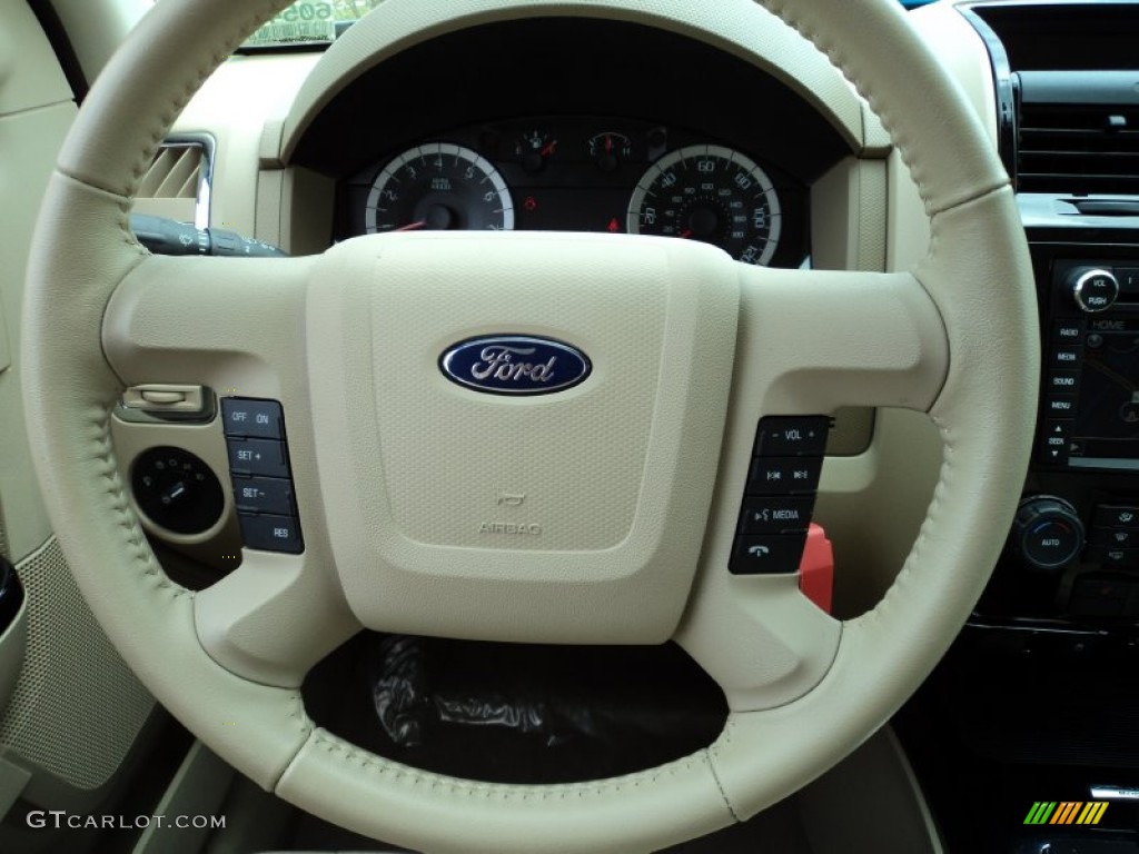 2010 Ford Escape Limited Camel Steering Wheel Photo #50355267