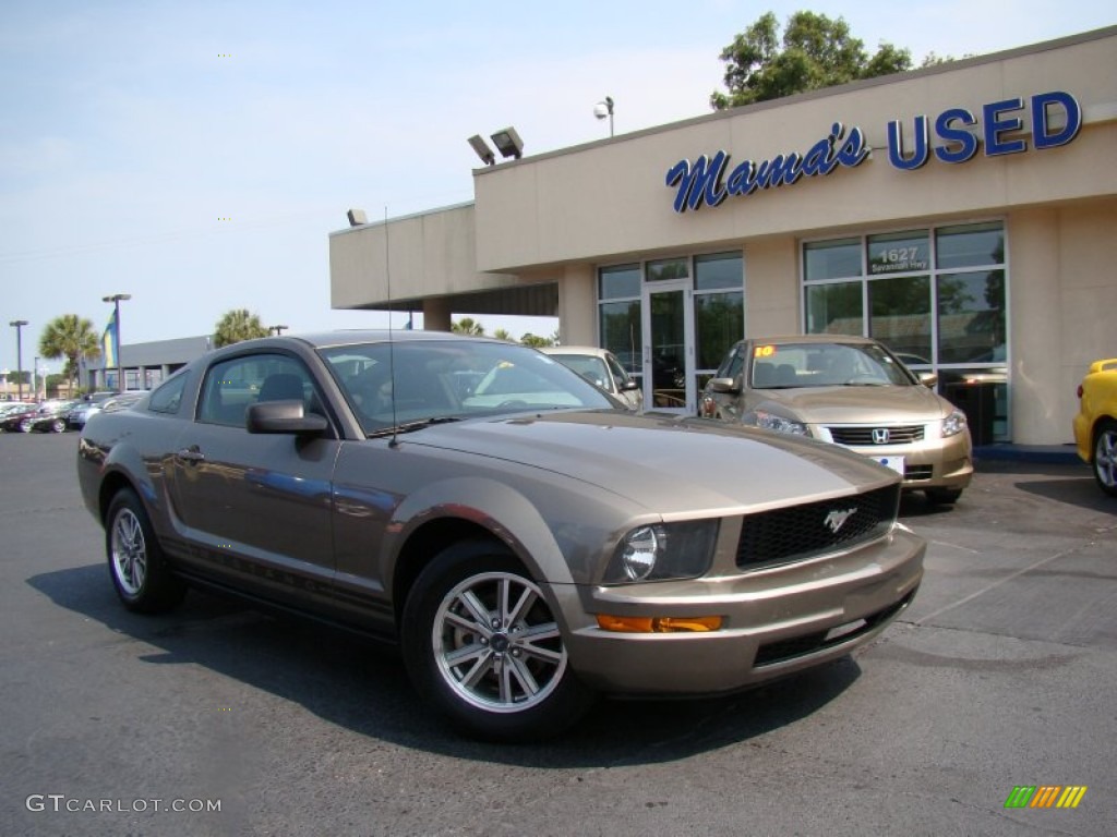 2005 Mustang V6 Premium Coupe - Mineral Grey Metallic / Dark Charcoal photo #27