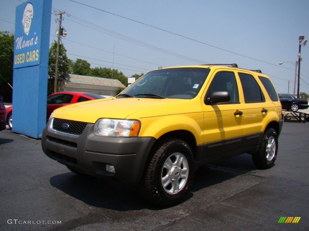 2003 Escape XLT V6 4WD - Chrome Yellow Metallic / Medium Dark Flint photo #4