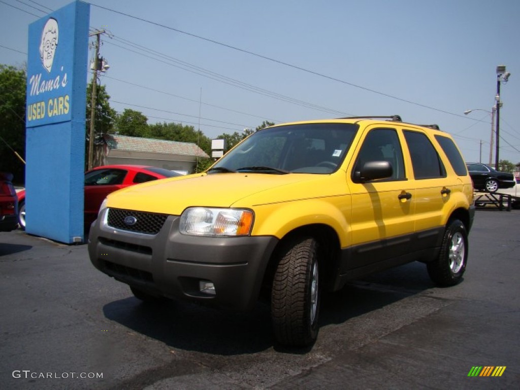 2003 Escape XLT V6 4WD - Chrome Yellow Metallic / Medium Dark Flint photo #33