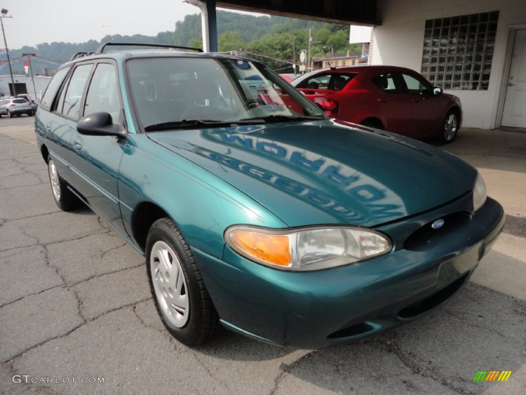 1997 Escort LX Wagon - Pacific Green Metallic / Medium Graphite photo #2