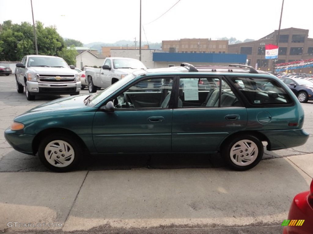 1997 Escort LX Wagon - Pacific Green Metallic / Medium Graphite photo #5