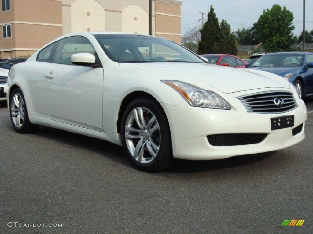 2008 G 37 Journey Coupe - Ivory Pearl White / Stone photo #1