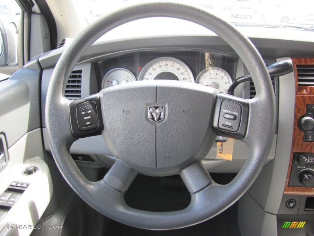 2007 Dodge Durango SLT 4x4 Dark Slate Gray/Light Slate Gray Steering Wheel Photo #50360712