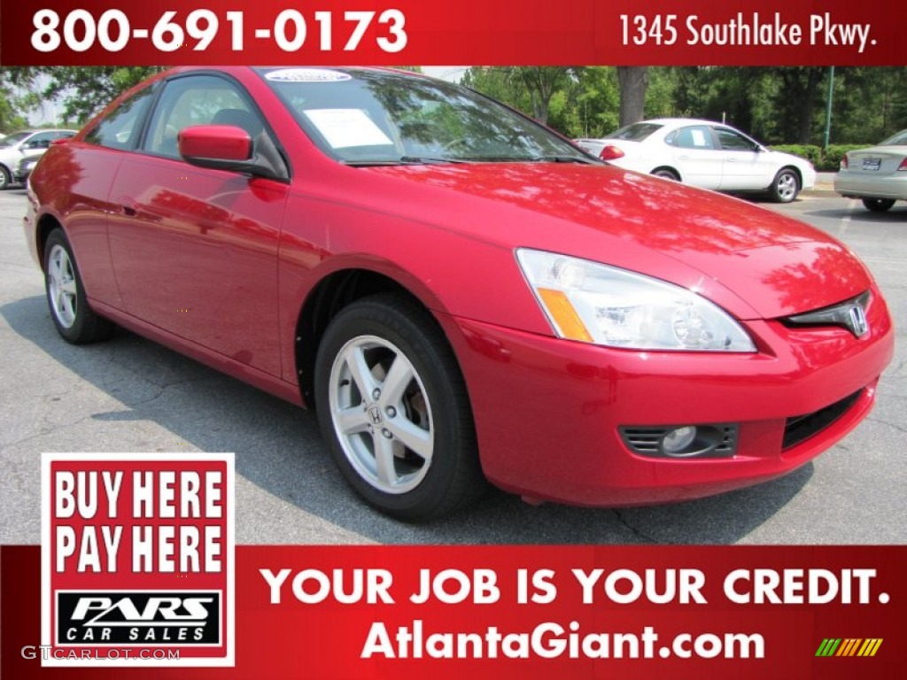 2003 Accord EX Coupe - San Marino Red / Ivory photo #4