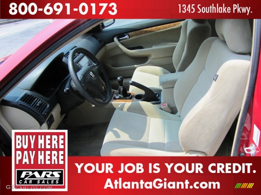 2003 Accord EX Coupe - San Marino Red / Ivory photo #6