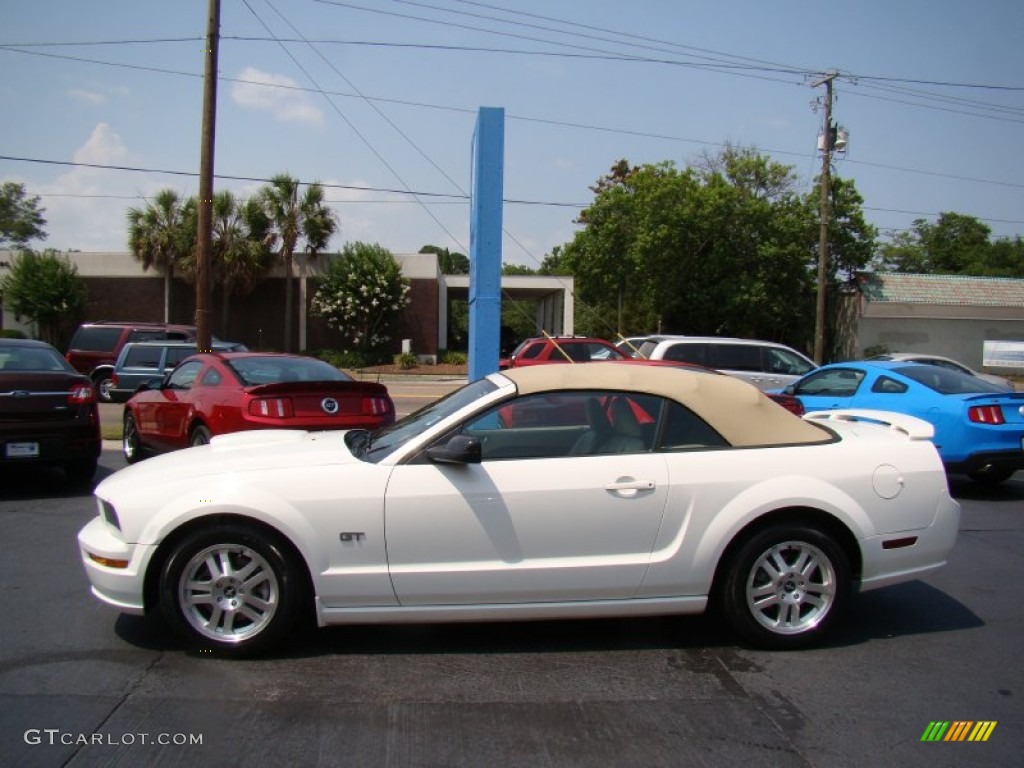 2007 Mustang GT Premium Convertible - Performance White / Medium Parchment photo #5