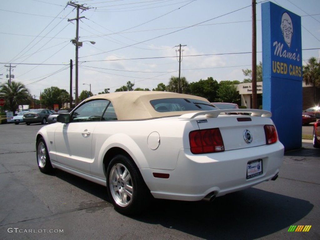 2007 Mustang GT Premium Convertible - Performance White / Medium Parchment photo #6