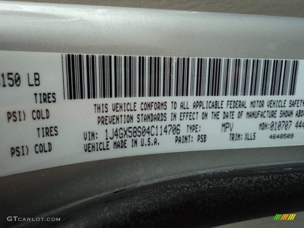 2004 Grand Cherokee Limited - Bright Silver Metallic / Sandstone photo #27