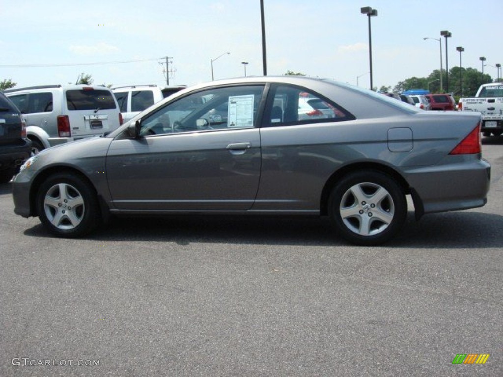 2005 Civic EX Coupe - Magnesium Metallic / Gray photo #3