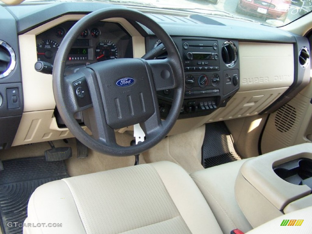 2008 F250 Super Duty XLT SuperCab 4x4 - Forest Green Metallic / Camel photo #11