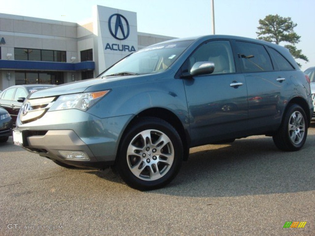 2007 MDX Technology - Steel Blue Metallic / Taupe photo #2
