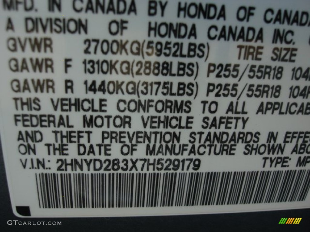 2007 MDX Technology - Steel Blue Metallic / Taupe photo #23