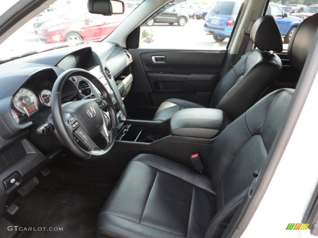Black Interior 2011 Honda Pilot Touring 4WD Photo #50368143