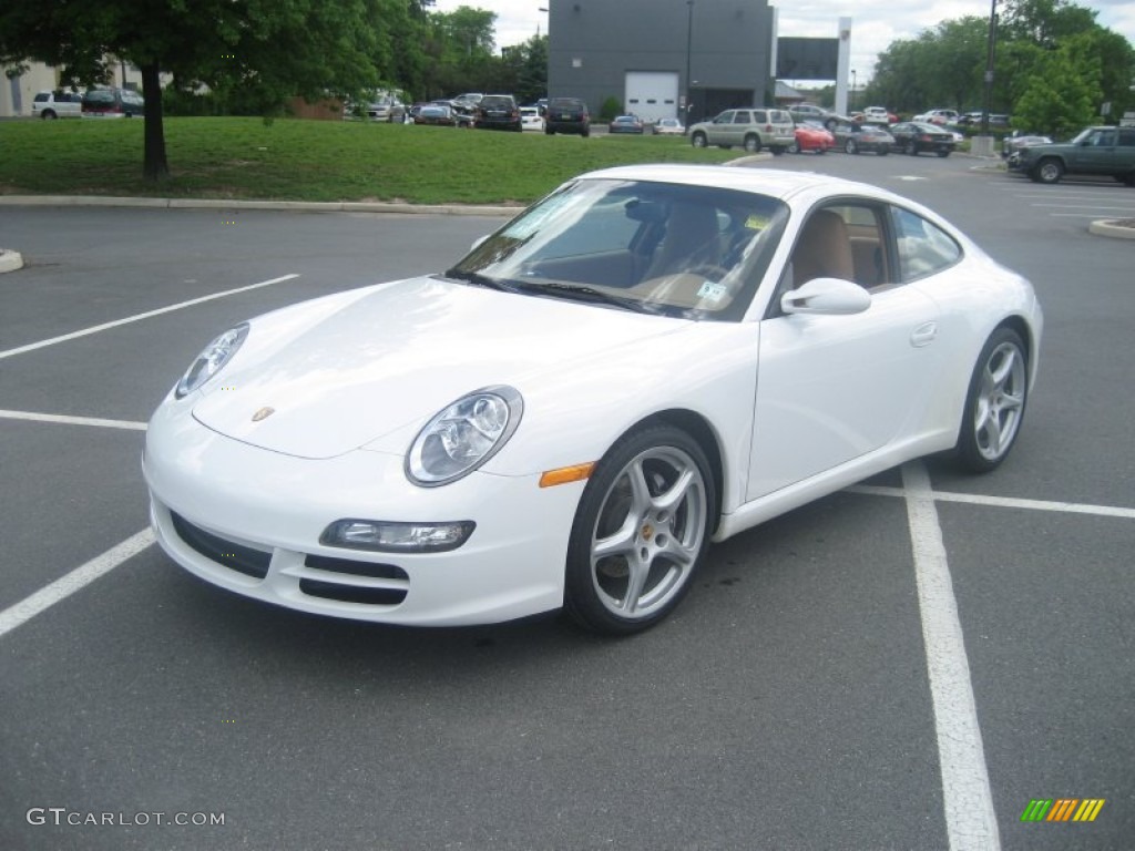 2008 911 Carrera Coupe - Carrara White / Sand Beige photo #1