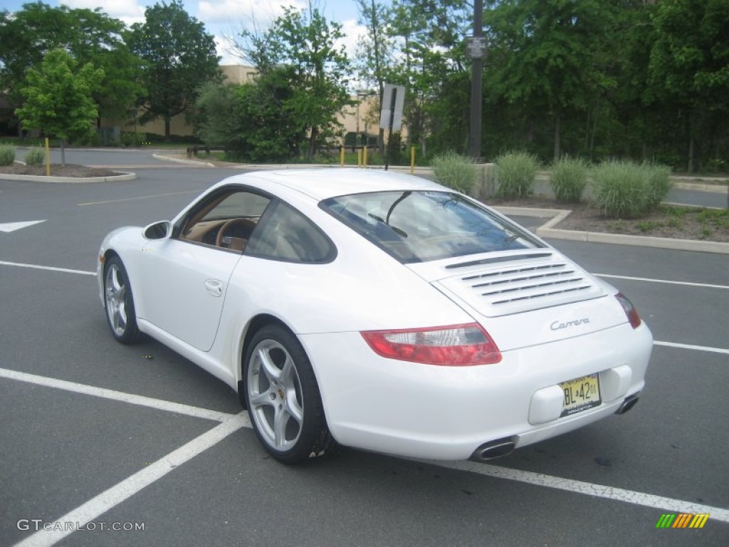 2008 911 Carrera Coupe - Carrara White / Sand Beige photo #4