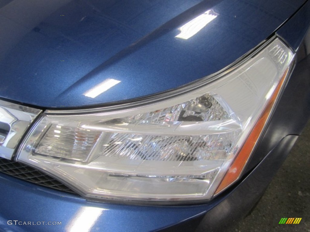 2008 Focus SES Sedan - Vista Blue Metallic / Medium Stone photo #4