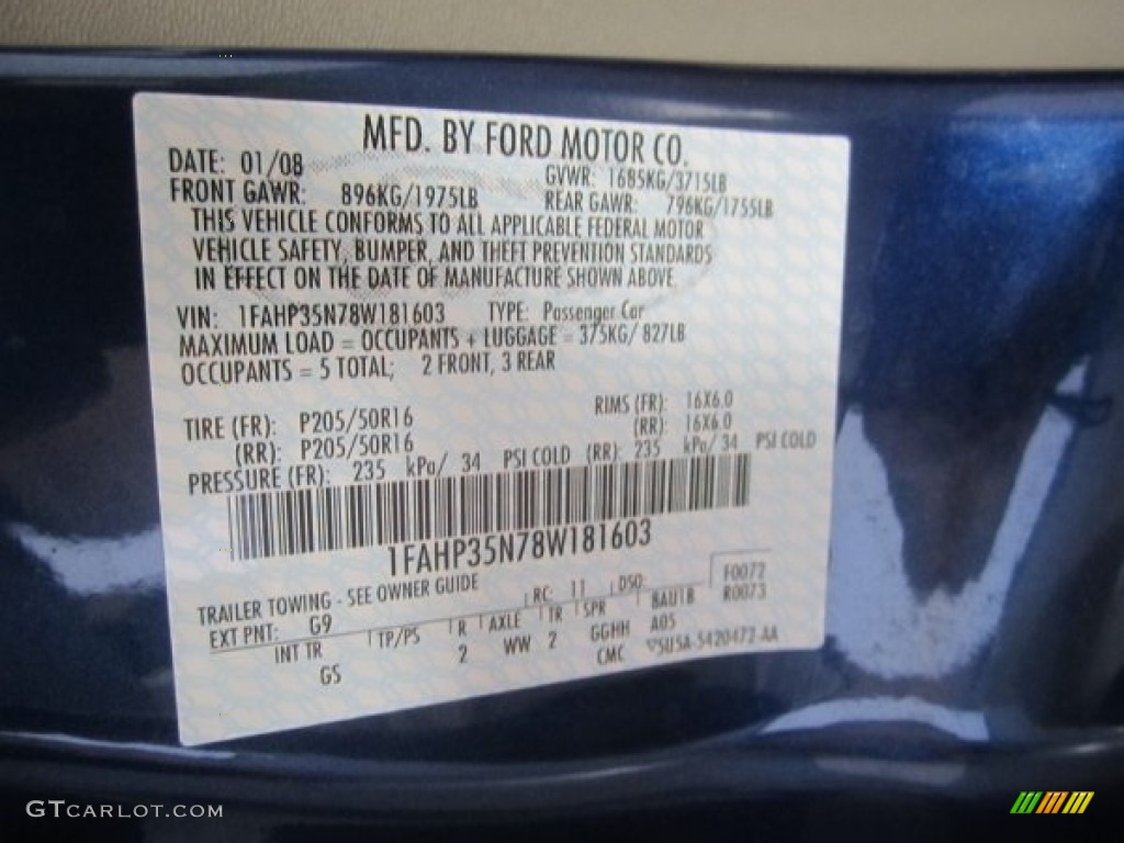 2008 Focus SES Sedan - Vista Blue Metallic / Medium Stone photo #10