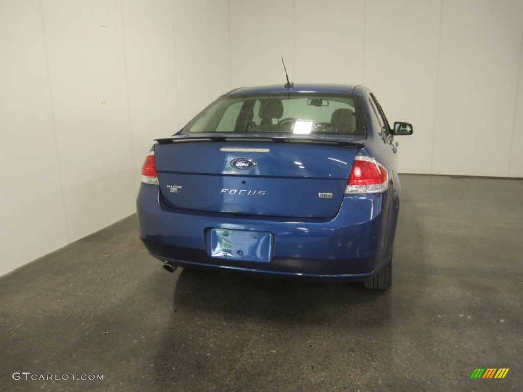 2008 Focus SES Sedan - Vista Blue Metallic / Medium Stone photo #12
