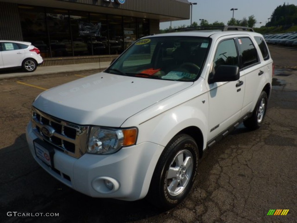 2008 Escape XLT V6 4WD - Oxford White / Camel photo #8