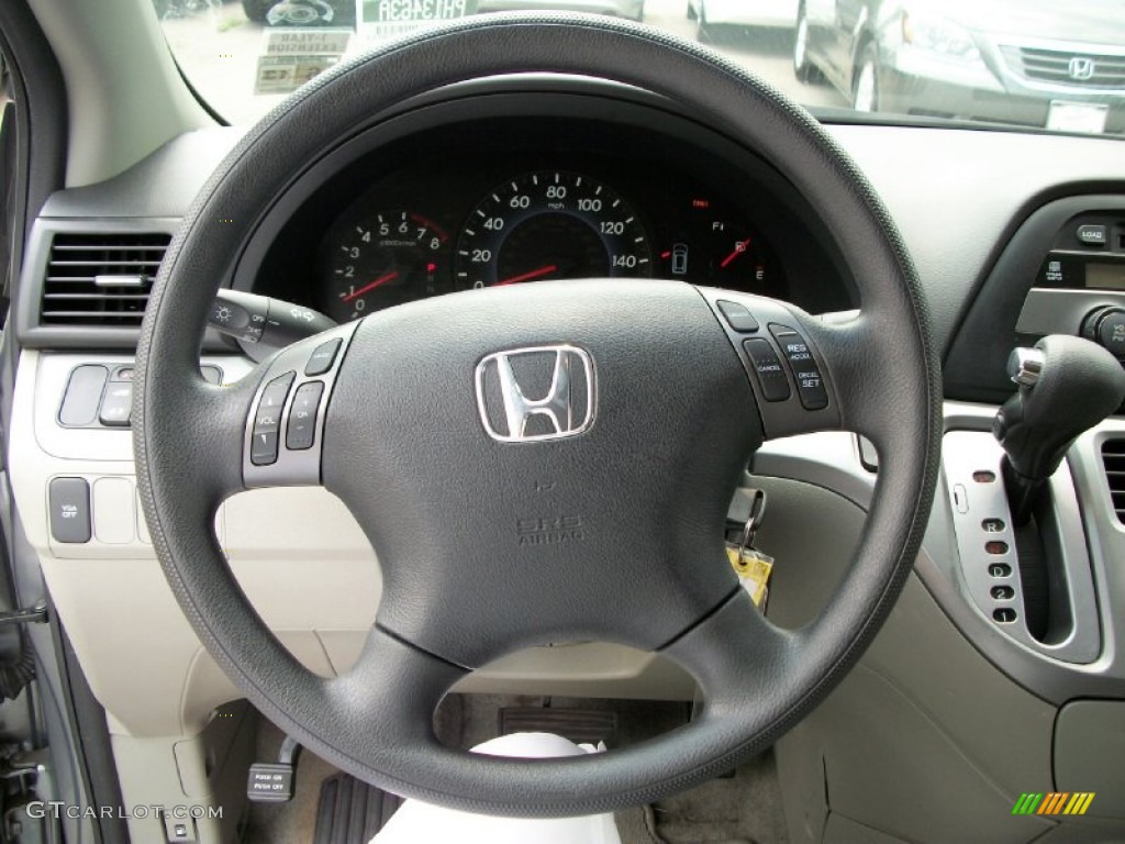 2009 Honda Odyssey EX Olive Steering Wheel Photo #50372202