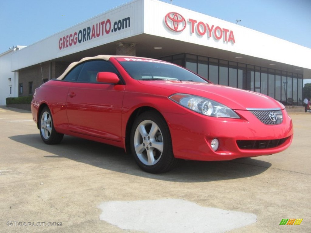 2006 Solara SLE V6 Convertible - Absolutely Red / Ivory photo #1