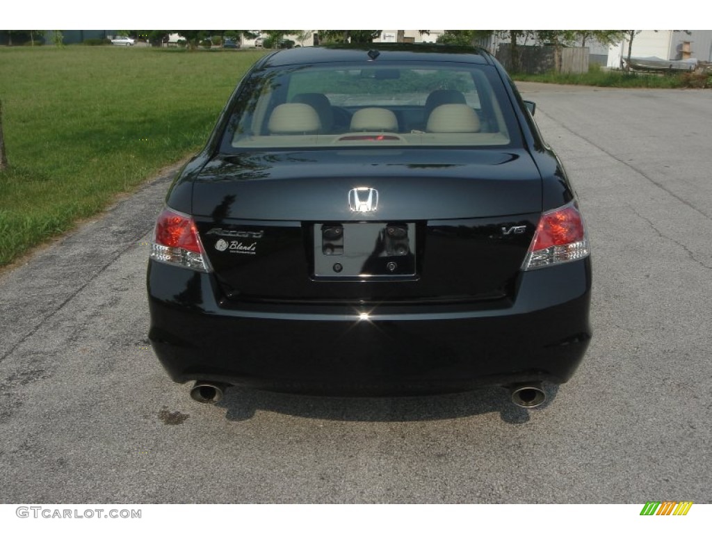 2008 Accord EX-L V6 Sedan - Nighthawk Black Pearl / Ivory photo #4