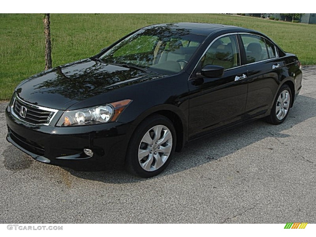 2008 Accord EX-L V6 Sedan - Nighthawk Black Pearl / Ivory photo #32