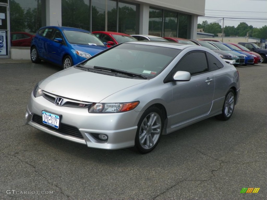 2007 Civic Si Coupe - Alabaster Silver Metallic / Black photo #2