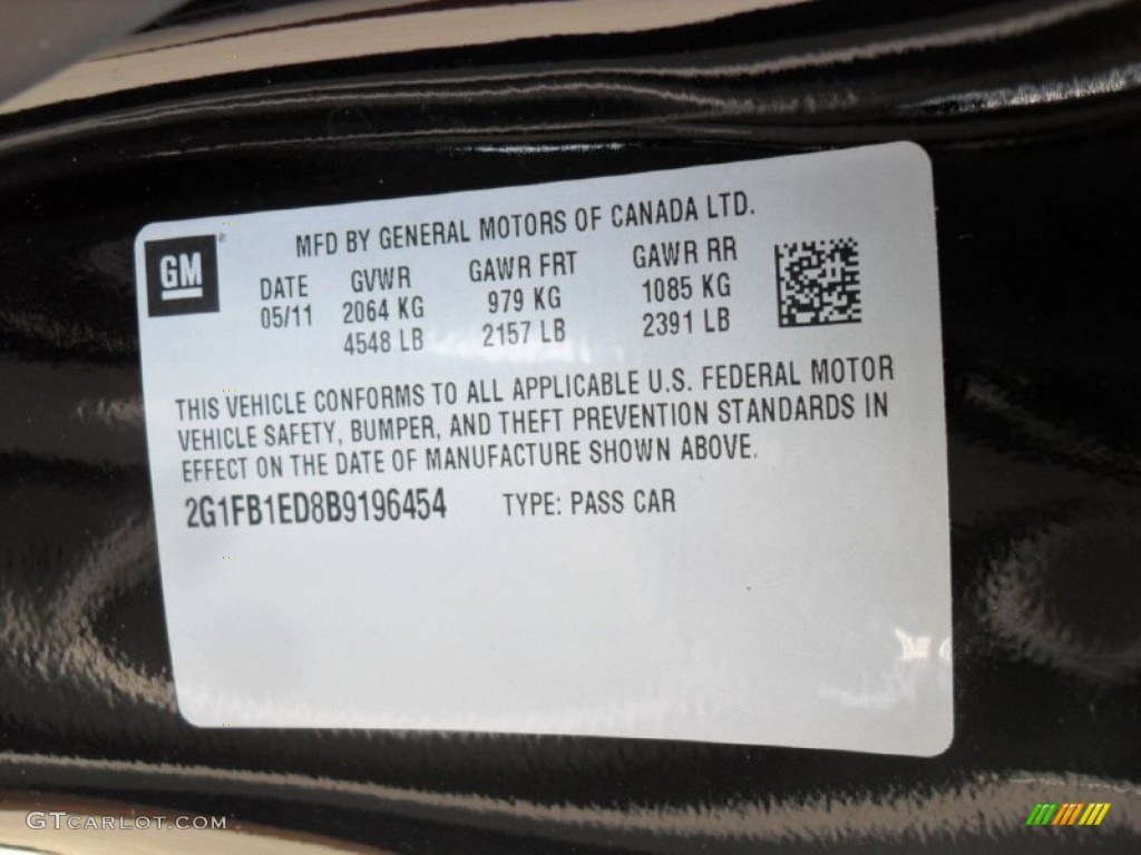 2011 Camaro LT Coupe - Black / Black photo #6