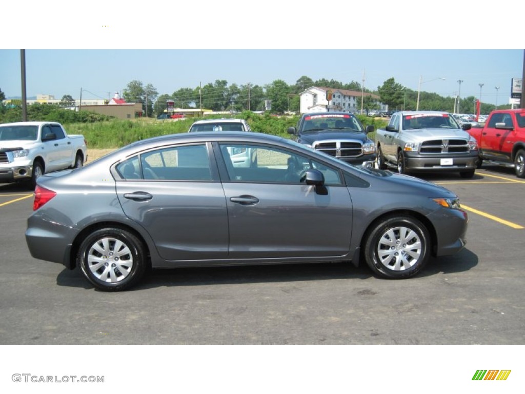 Polished Metal Metallic 2012 Honda Civic LX Sedan Exterior Photo #50374809