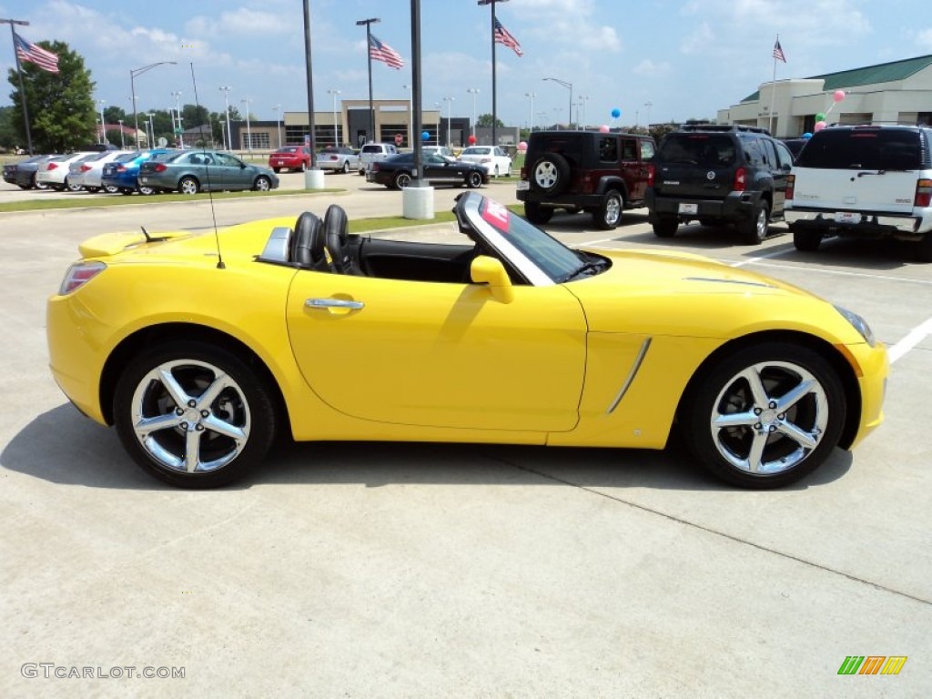 Sunburst Yellow 2009 Saturn Sky Red Line Roadster Exterior Photo #50376447