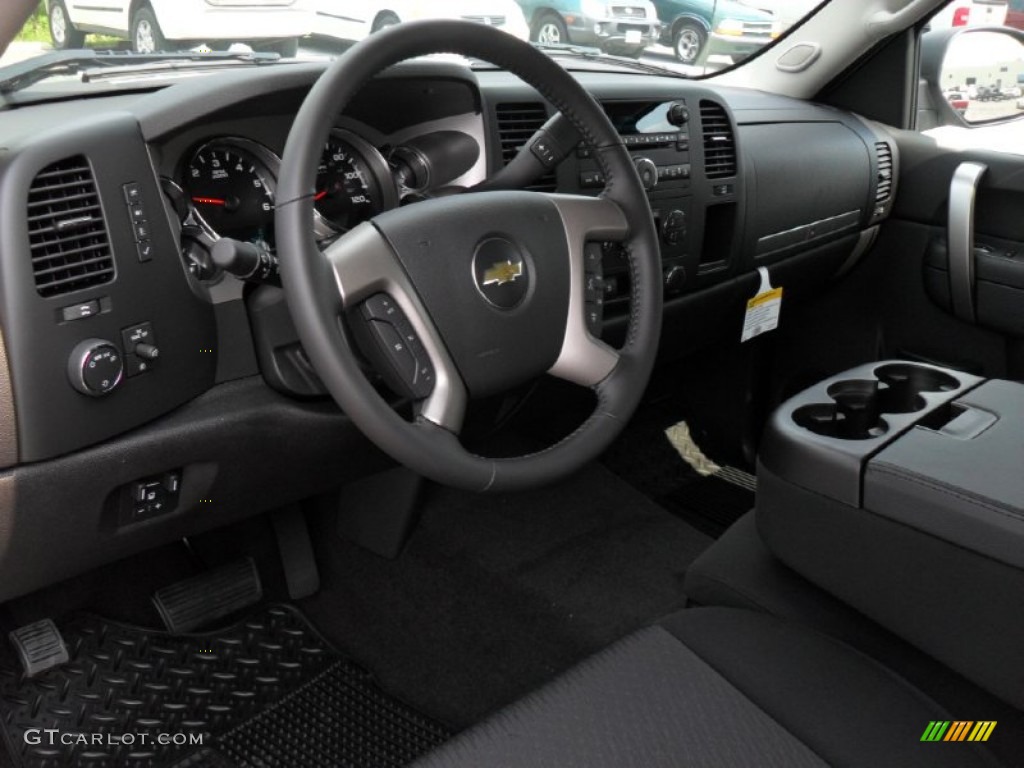 2011 Silverado 1500 LT Extended Cab 4x4 - Sheer Silver Metallic / Ebony photo #27