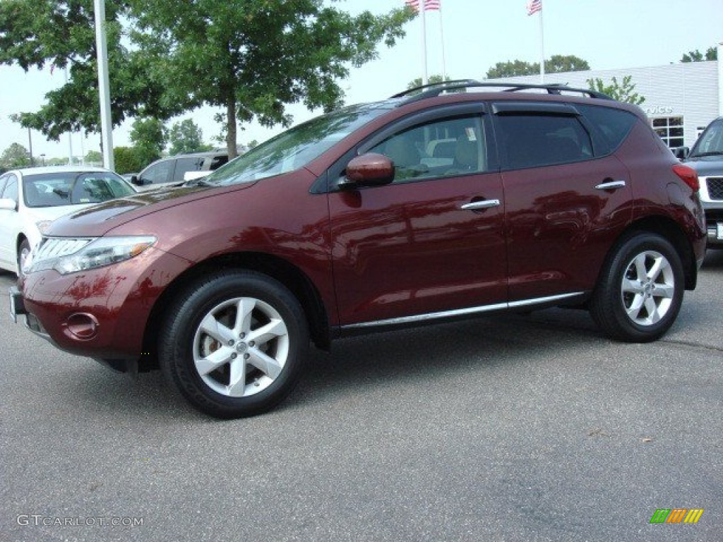 2009 Murano SL - Merlot Metallic / Beige photo #5