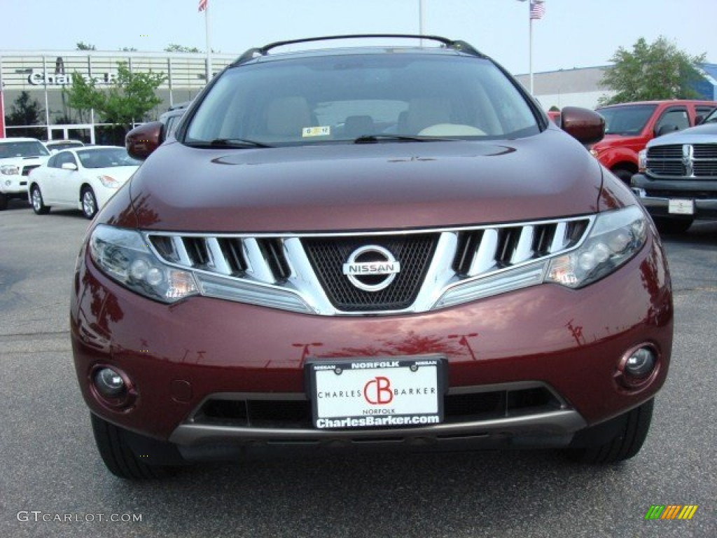 2009 Murano SL - Merlot Metallic / Beige photo #7