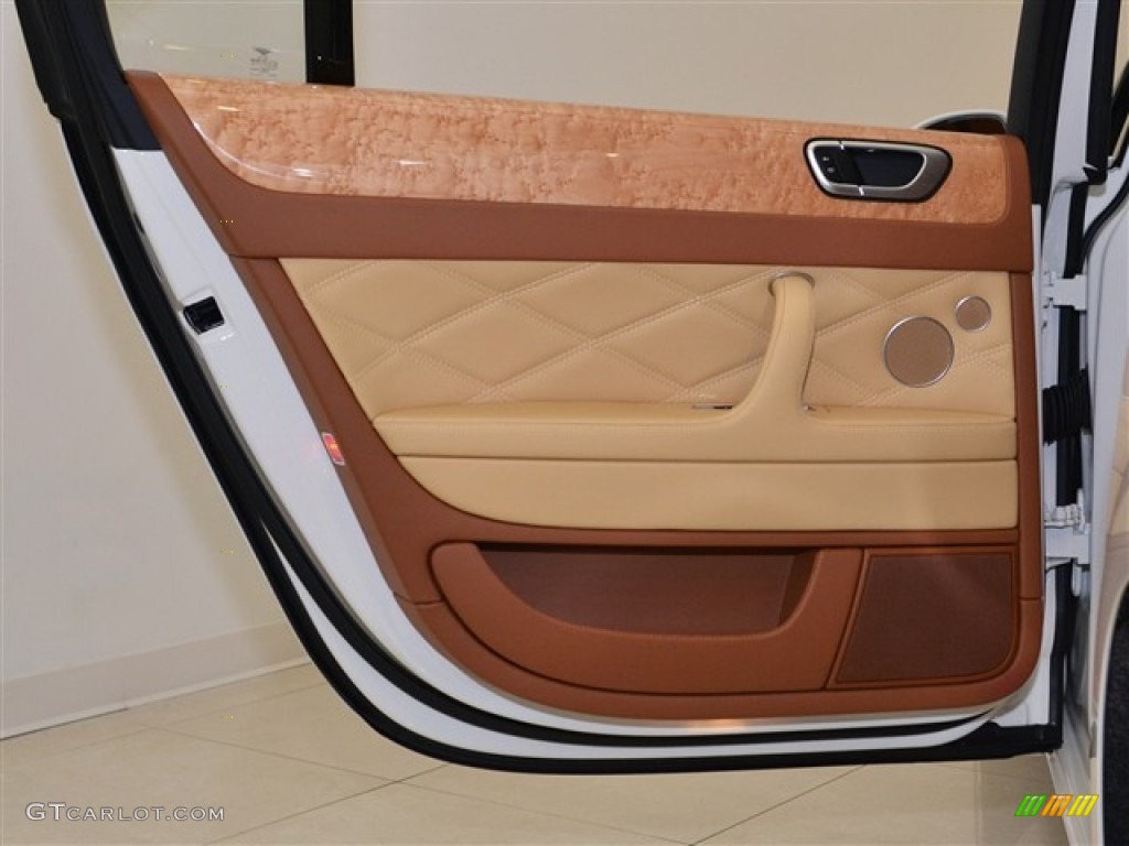 2011 Bentley Continental Flying Spur Speed Saffron/Saddle Door Panel Photo #50381256