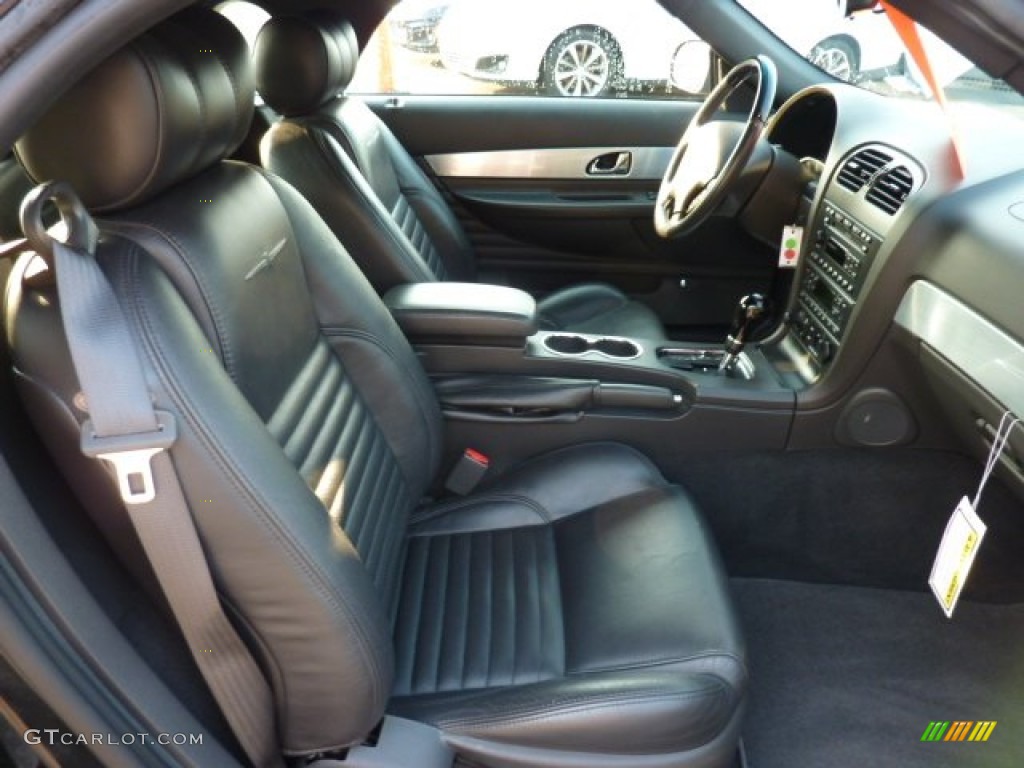 Midnight Black Interior 2002 Ford Thunderbird Premium Roadster Photo #50381904