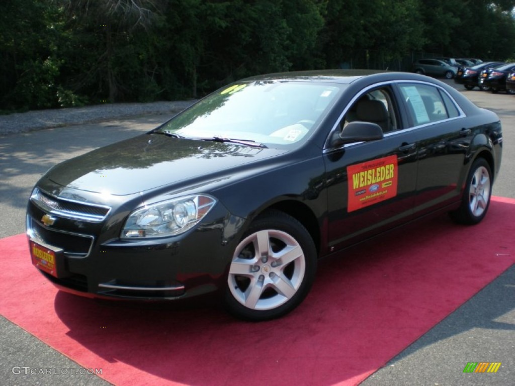 2009 Malibu LS Sedan - Black Granite Metallic / Titanium photo #1