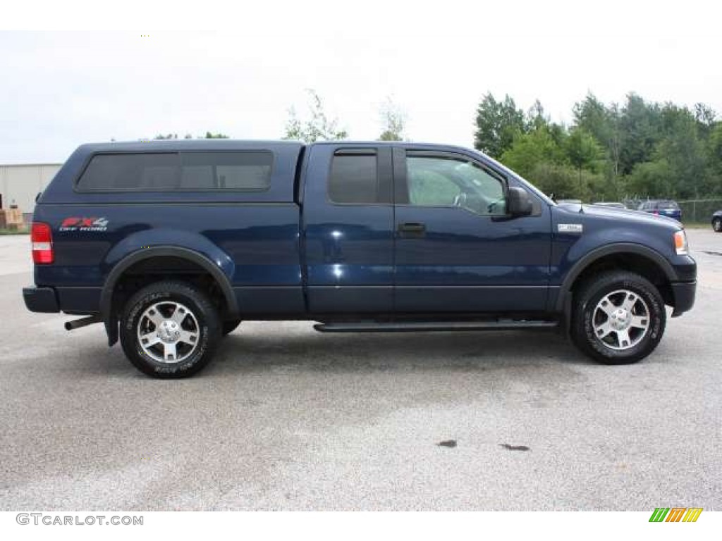 2004 F150 FX4 SuperCab 4x4 - True Blue Metallic / Black/Medium Flint photo #4