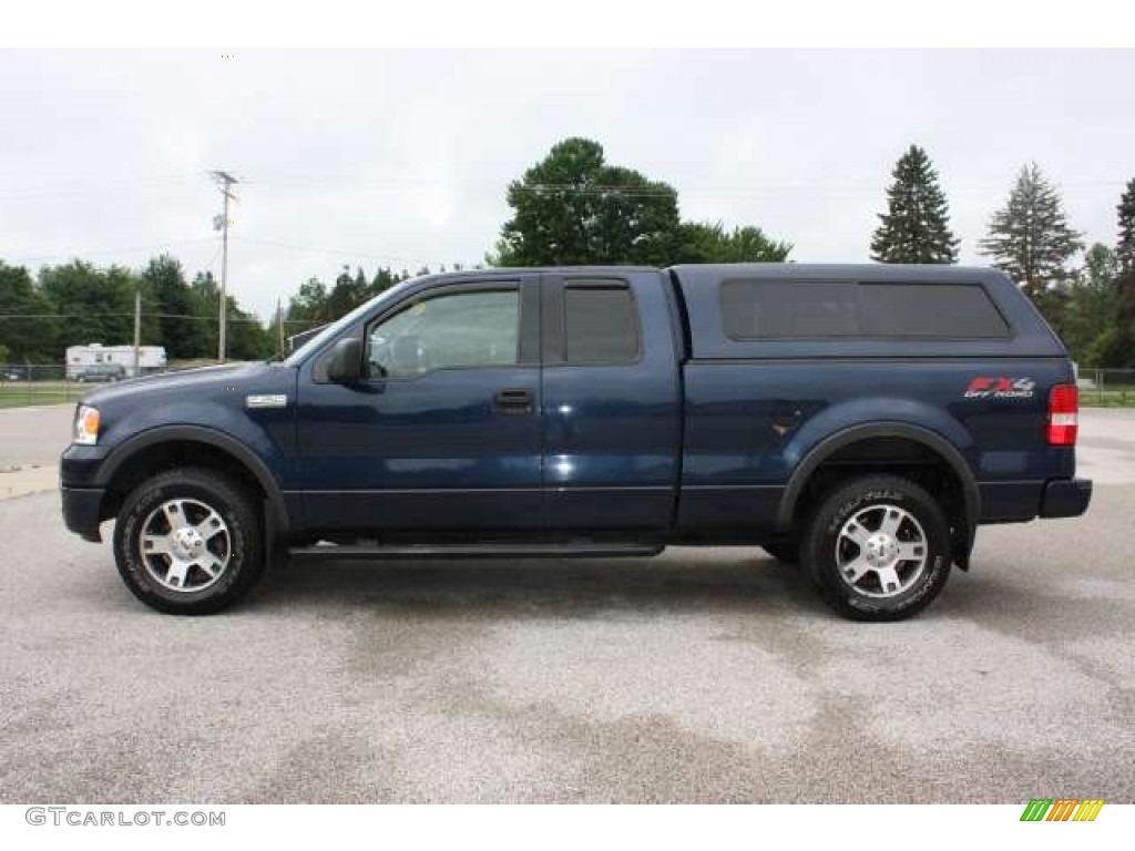 2004 F150 FX4 SuperCab 4x4 - True Blue Metallic / Black/Medium Flint photo #8
