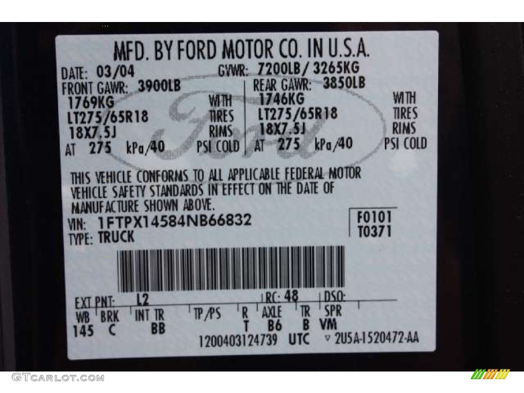 2004 F150 FX4 SuperCab 4x4 - True Blue Metallic / Black/Medium Flint photo #22