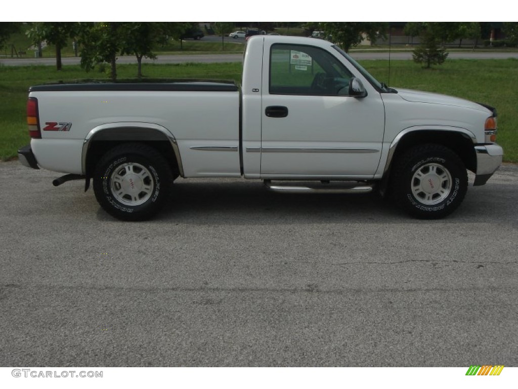 1999 Sierra 1500 SLE Regular Cab 4x4 - Summit White / Graphite photo #35