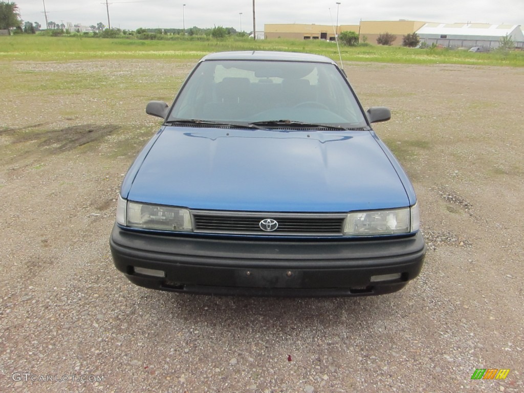 1991 Corolla Deluxe Sedan - Regatta Blue Pearl Metallic / Gray photo #2