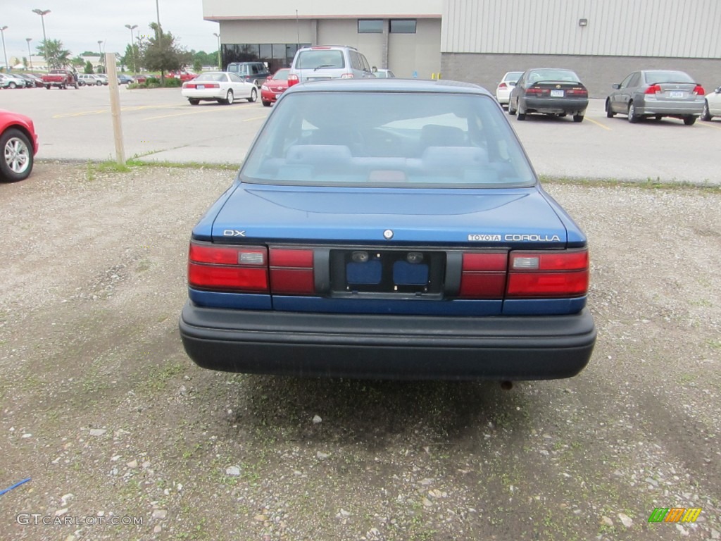 1991 Corolla Deluxe Sedan - Regatta Blue Pearl Metallic / Gray photo #6